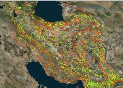 جدید ترین داده های ماهواره ای درباره گسل شمال تهران